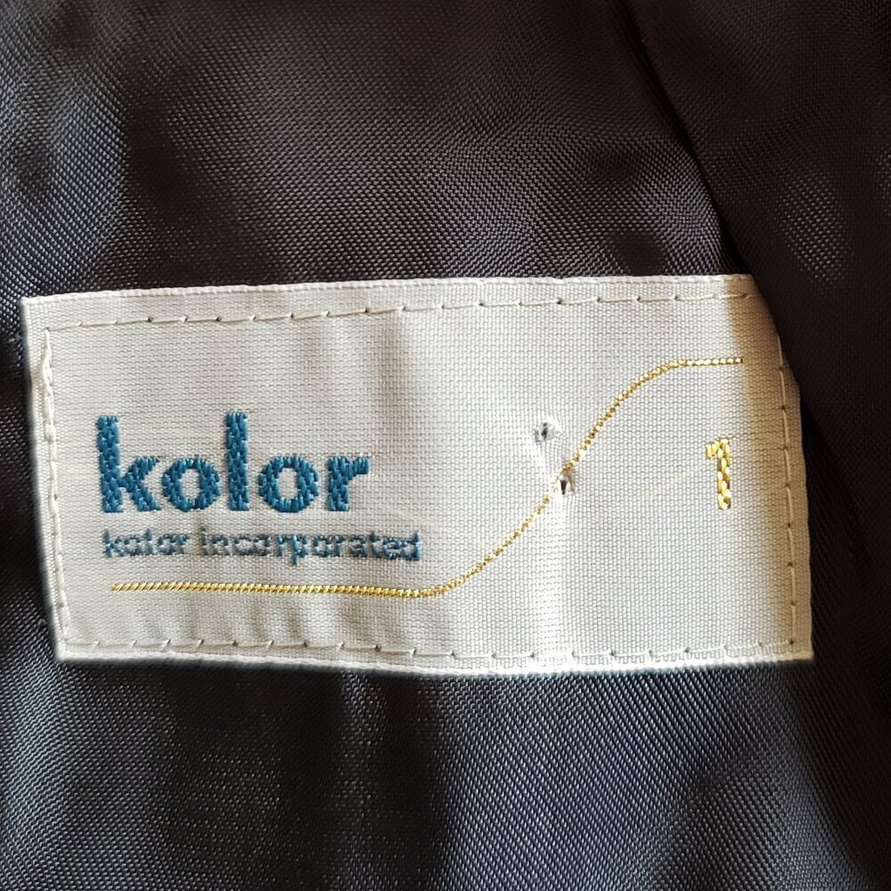 Kolor - Mixed Media Black, Brown, Tan, Blue Lined Skirt. Size 1 - Picture 9 of 14